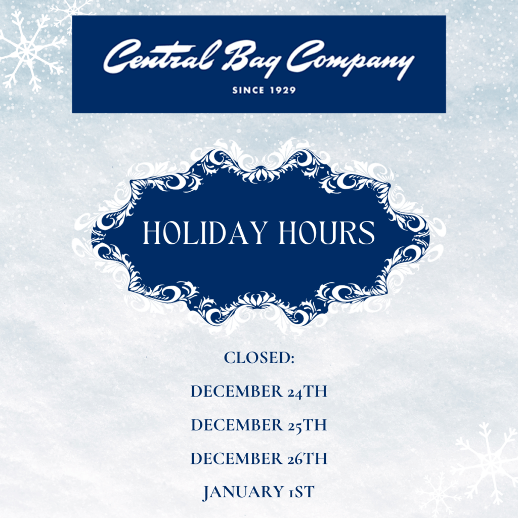 CBC Holiday Hours CBC packaging company holiday hours: closed December 24, 25, 26 and January 1.